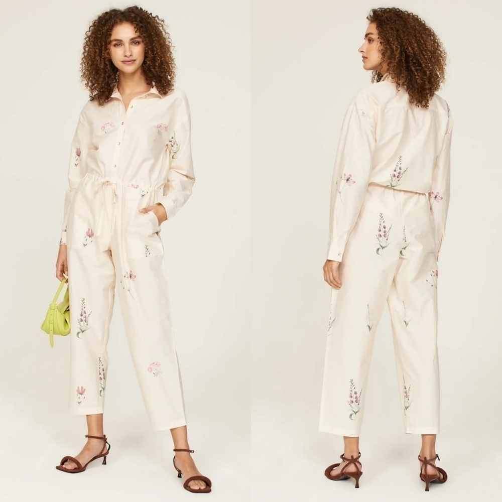 Splendid Blossom Floral Cotton Jumpsuit